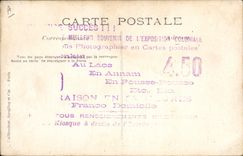 CARTE PHOTO Cartes Postales Laos Annam Pousse Pousse Exposition coloniale Paris