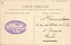 VINTAGE POSTCARD Postcards Carto Philatelic Club Abric Street Montpellier Needle-factory the place of the Comedy
