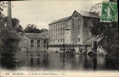 VINTAGE POSTCARD Water mill Mans the mill of Mouths Huisne