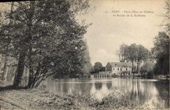 VINTAGE POSTCARD Water mill Anet Piece of water of the castle and mill of Barillette