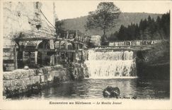 VINTAGE POSTCARD Water mill Excursion with the Hedgehog the Jeunet mill