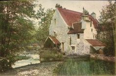 VINTAGE POSTCARD Water mill Moulin Publicity Laboratories Maurice Robin Rue of Poissy Paris