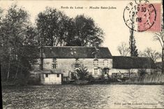 VINTAGE POSTCARD Water mill Bords of Loiret Moulin Holy Julien