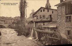 VINTAGE POSTCARD Water mill Allevard les Bains the old mill