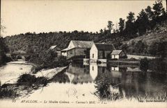 VINTAGE POSTCARD Water mill Avallon the Cadoux mill