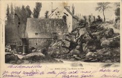 VINTAGE POSTCARD Water mill Pont Swallow-hole the mill of the port