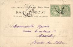 VINTAGE POSTCARD Water mill Pont Swallow-hole the mill of the port