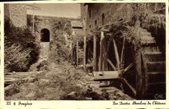 VINTAGE POSTCARD Water mill Fougeres the four mills of the castle