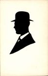 CPA Contre la lumiere Homme