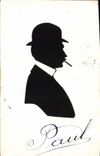 CPA Contre la lumiere Homme