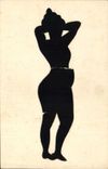 CPA Contre la lumiere Femme