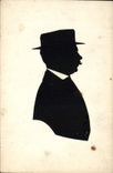 CPA Contre la lumiere Homme