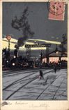 CPA Contre la lumiere Train 