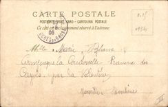 VINTAGE POSTCARD Against the light Train