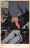 CPA Contre la lumiere Village 