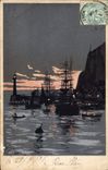 CPA Contre la lumiere Bateau voilier 