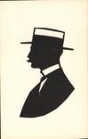 CPA Contre la lumiere Homme
