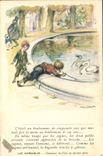 CPA Fantaisie Illustrateur Poulbot Victor Hugo Les Miserables Cygne Swan