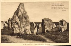 CPA Dolmen Menhir Carnac Les alignements de kermario