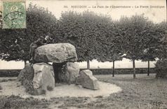 VINTAGE POSTCARD Dolmen Meudon Menhir the park of the observatory druidic stone