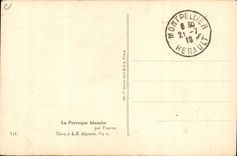 VINTAGE POSTCARD Fantasy Illustrator Woman the white wig by Fontan Hairdresser Hairstyle