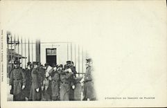 CPA Militaria L'inspection du sergent de planton