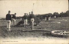CPA Militaria Camp de Chalons Le 155 court