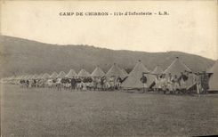 VINTAGE POSTCARD Militaria Camp of Chibron 112eme of infantry