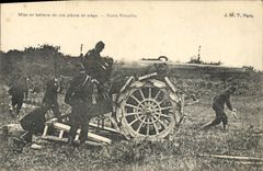 CPA Militaria Mise en batterie de nos pieces de siege Notre Rimalho
