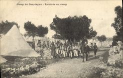VINTAGE POSTCARD Militaria Camp of Carpiagne the entry to the camp