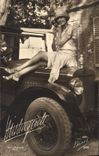 POSTAL MODERNA cine de Mistinguett del automóvil