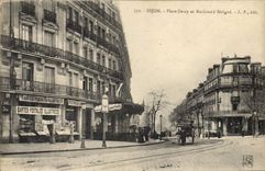 CPA Commerce Cartes postales Dijon Place Darcy et boulevard Sevigne