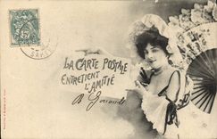 VINTAGE POSTCARD Fantasy Woman Postcards