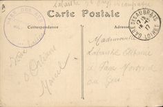 VINTAGE POSTCARD Orleans Bank the General society Street of the Republic Tram