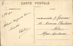 VINTAGE POSTCARD Chambéry Bank the column of the Elephants the Post office building the General society the boulevard of the column