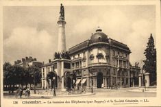 CPA Banque Chambery La fontaine des Elephants La Societe Generale