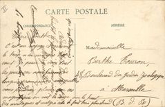 VINTAGE POSTCARD Chambéry Bank the column of the Elephants the Martir house the General society