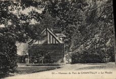 VINTAGE POSTCARD Water mill Hameau of the park of Chantilly