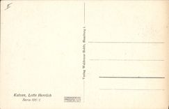 VINTAGE POSTCARD Cat Cats Kitten Herrlich Burbot