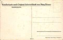 VINTAGE POSTCARD Against the light Marg Brauer Reiherbrunnen