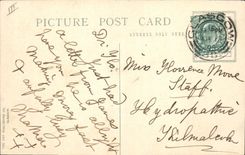 VINTAGE POSTCARD Against the light keep it dark sweetheart Abbey