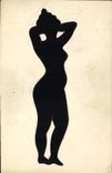 CPA Contre la lumiere Femme