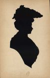 CPA Contre la lumiere Femme