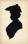CPA Contre la lumiere Femme