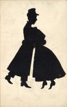CPA Contre la lumiere Femme