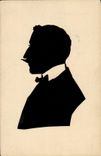 CPA Contre la lumiere Homme