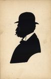 CPA Contre la lumiere Homme