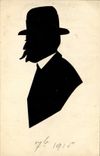 CPA Contre la lumiere Homme