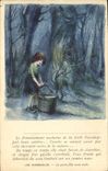 CPA Fantaisie Illustrateur Poulbot Victor Hugo Les Miserables La petite fille toute seule Cosette 