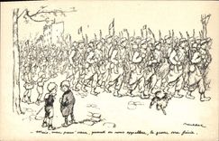 CPA Fantaisie Illustrateur Poulbot Militaria 